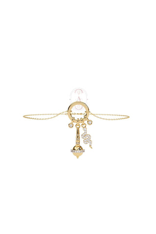 Yellow Gold Aligned Butterfly Bracelet