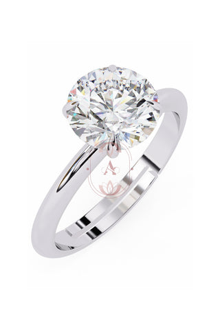 Breit Silver Moissanite Ring