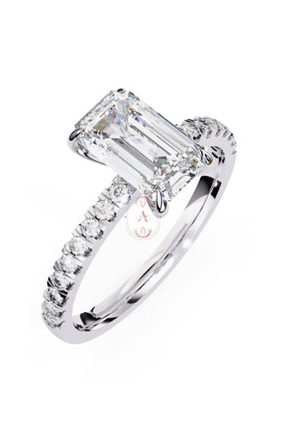 Cut Pave Moissanite Ring