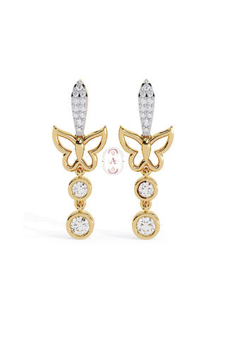 Gold plated butterfly  earrings