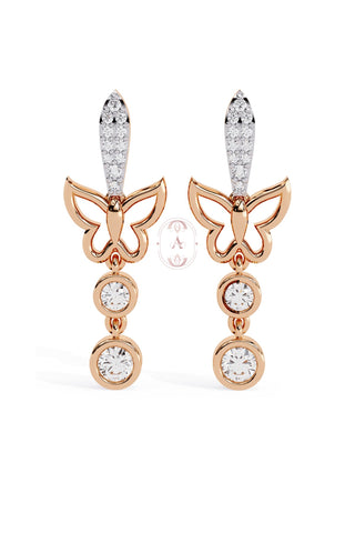 Gold plated butterfly  earrings