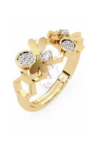 Honey bee Flowery Ring