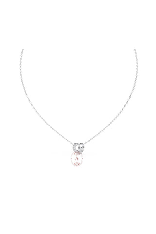 Moissanite studded heart necklace