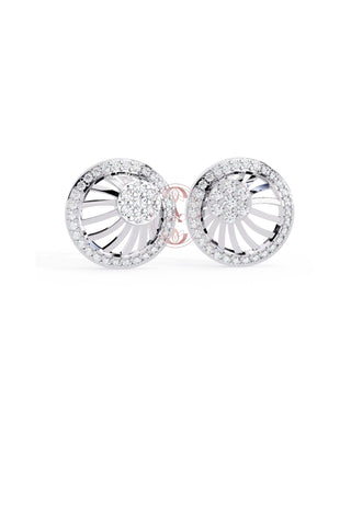 Silver Angelic Ear Studs